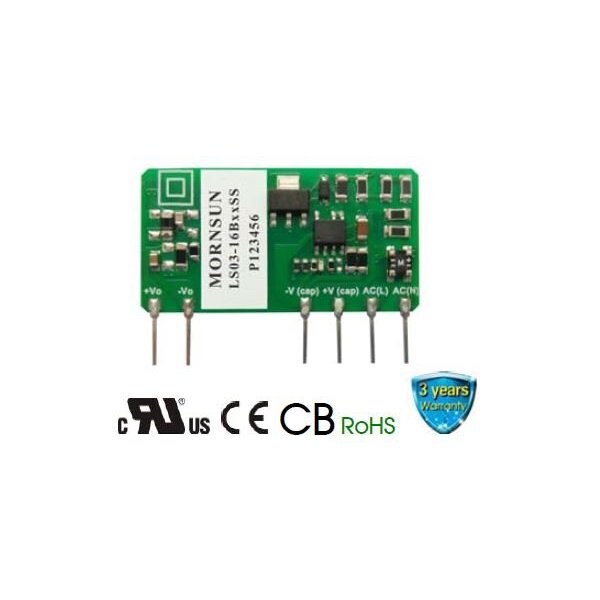Mornsun AC-DC converter, Low cost, 2.5W 5VDC, 90-528VAC input LS03-16B05SS - main