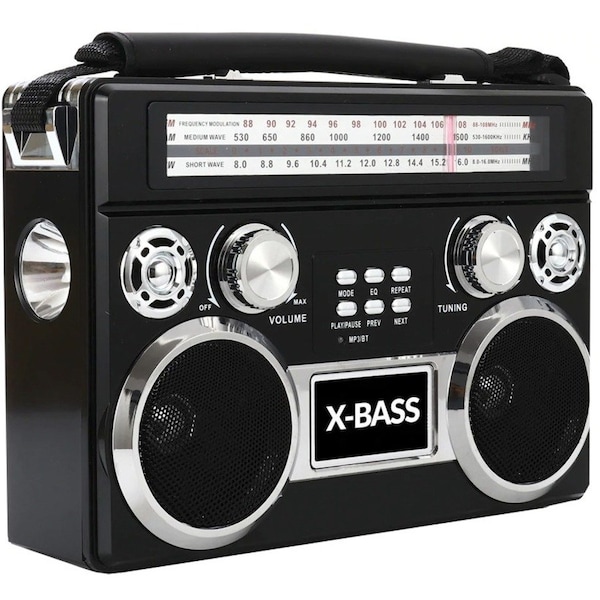Supersonic Portable 3 Band Radio with Bluetooth and Flashlight SC1097BT - main