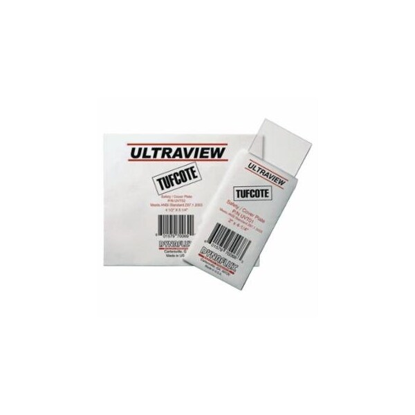 Dynaflux TUFCOTE, Dual Purpose Safety/Cover Lens, 2 in x 4-1/4 in, Polycarbonate, Clear 368-UVT01 - main
