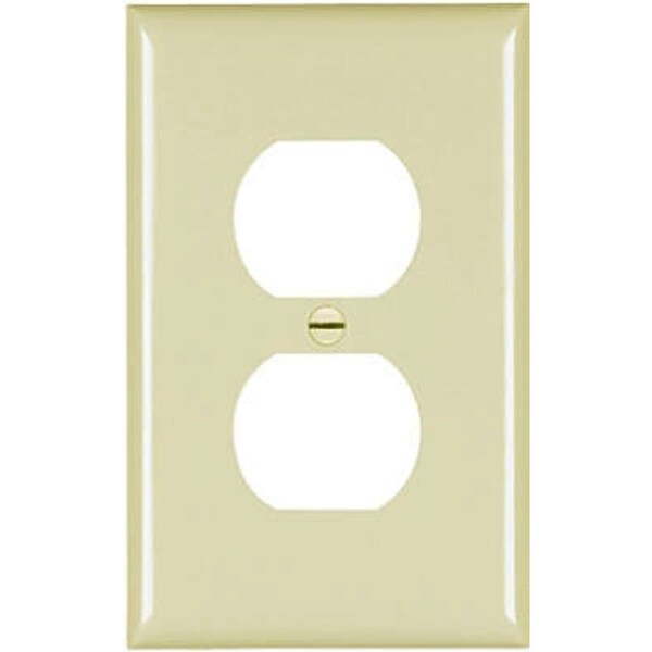 Legrand Outlet Wallplate, 3-3/4 in L, 3-1/2 in W, 1 -Gang, Nylon, Ivory TPJ8ICC70 - main