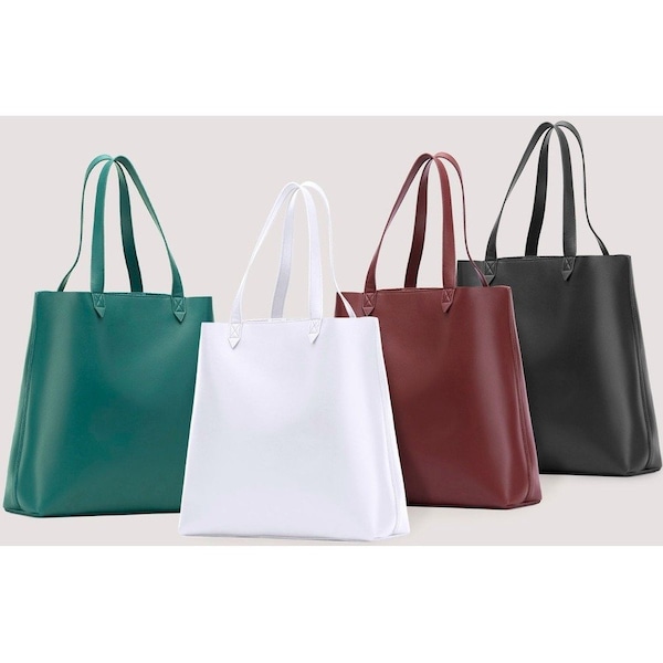 MADE EASY LEATHER TOTE BLACK