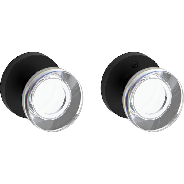 Baldwin Passage Contemporary Crystal Knob with Contemporary Round Rose with 6AL Latch and Dual Strike PSCCYCRR190 - main