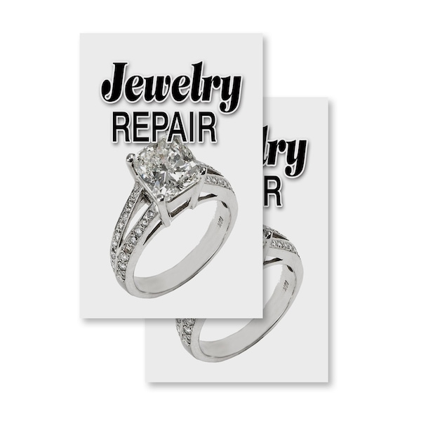 Signmission Jewelry Repair, Vinyl Decals Only 24 Inch x 36 Inch, Vinyl Decal, 2PK DSB-2436-2PACK-Jewelry Repair - main