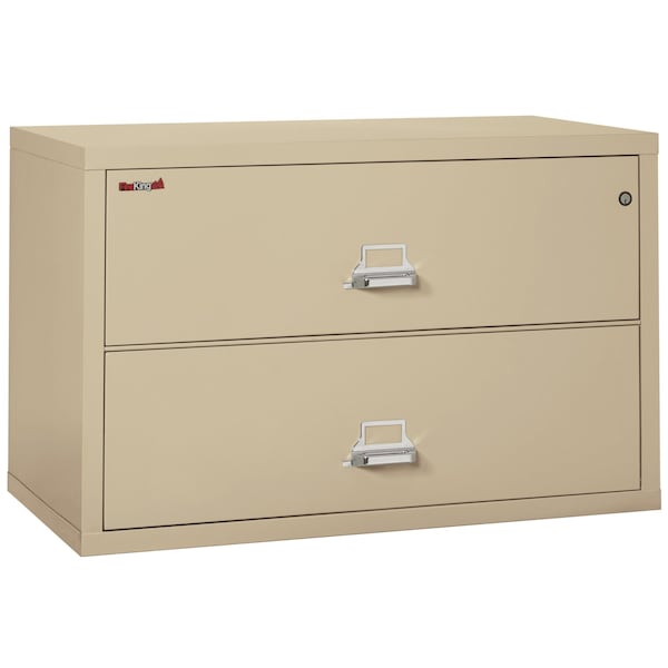Fireking 38-15/16" W 2 Drawer Fire-Resistant Lateral File Cabinet, Parchment, Letter/Legal 2-4422-CPA - main
