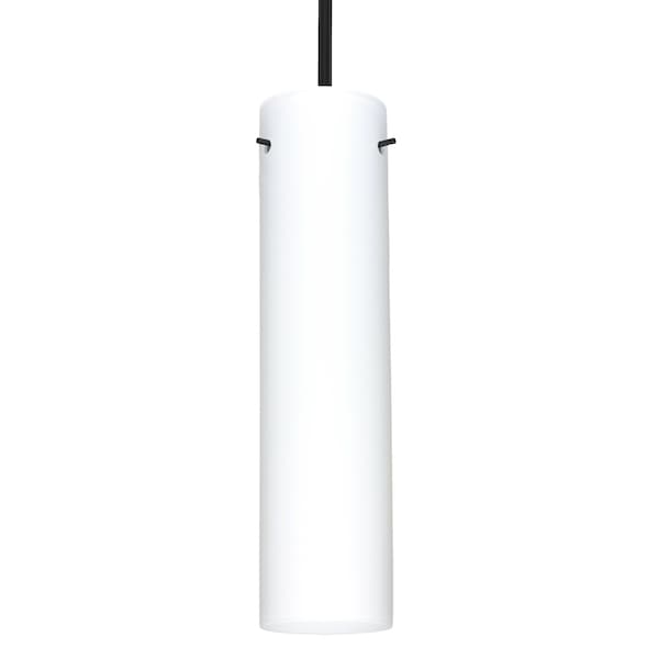 Besa Lighting Besa Stilo 16 Stem Pendant, Opal Matte, Black Finish, 1x 100W MAX E26 Base 1TT-722407-BK - main