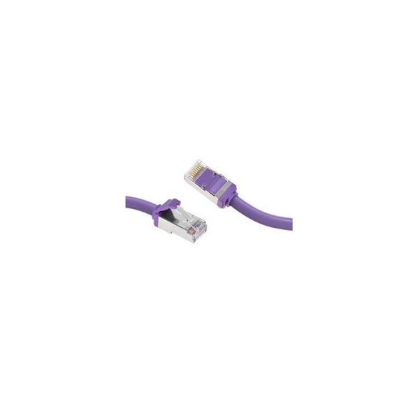 Cable Wholesale Slim Cat8 Purple S/FTP Ethernet Patch Cable, Molded Boot, 40Gbps - 2000MHz, 6mm OD, 4-Pair 13X8-64102 - main