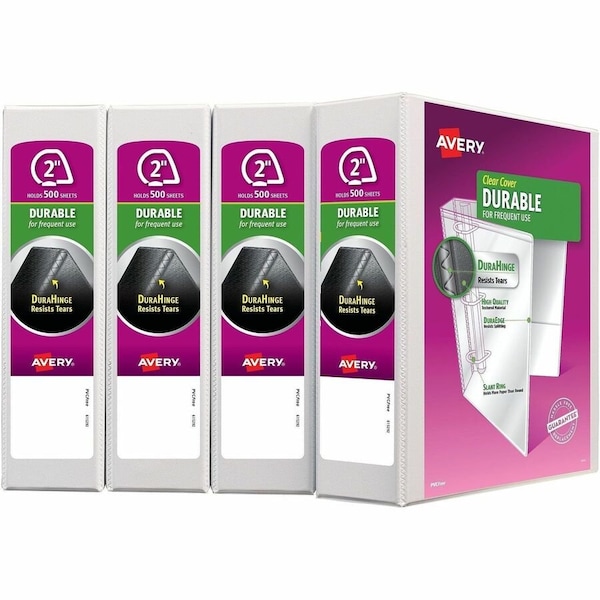 Avery Durable View 3 Ring Binders, 2 in, PK4 17577 - main