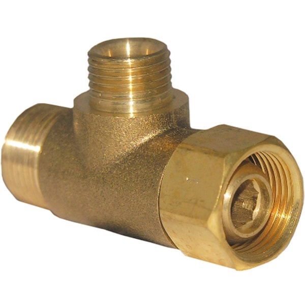 Westlake Pipe & Fittings 3/8'' FC Inletx3/8 In.C Outletx1/4 In.C Outlet Brass Extender Tee 6/1/9101 - main