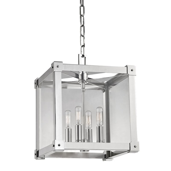 Hudson Valley Lighting Forsyth 4 Light Lantern 12.25 In. Polished Nickel 8612-PN - main