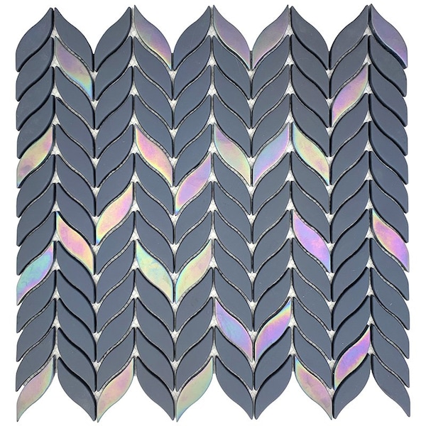 Apollo Tile Anchor Gray 11.6 in x 12.1 in Recycled Glass Matte Floor and Wall Mosaic Tile 9.75 sqft/case, 10PK APLVRE8816A - main