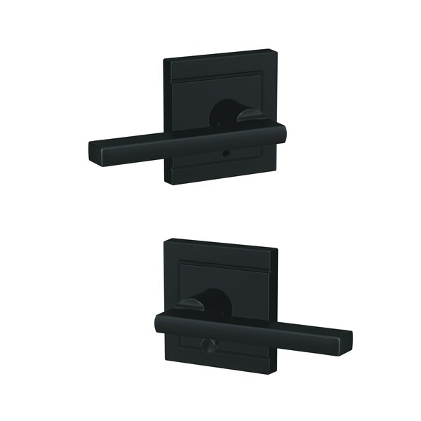 Schlage Residential Schlage Custom Latitude Lever with Upland Rose Passage and Privacy Lock with 16600 Latch and FC21LAT622ULD - main