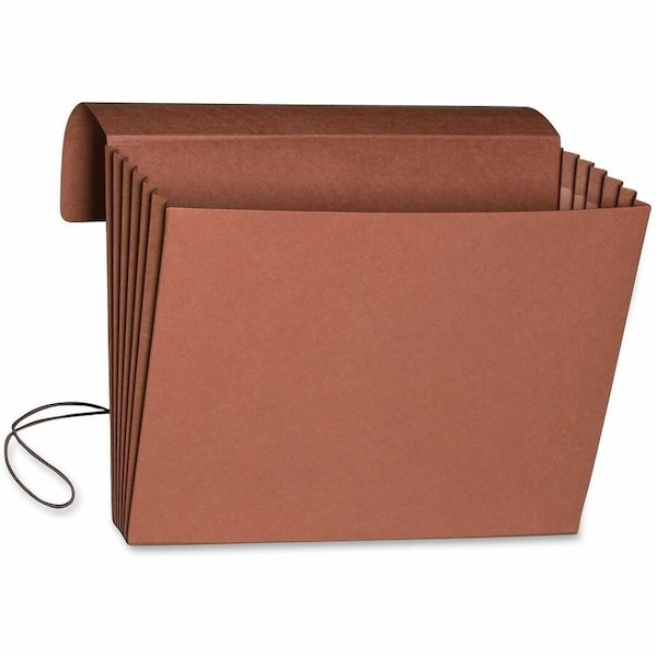Smead Expanding Wallet, 514 Expansion, Flap and Cord Closure, Red Rope SMD71186 - main