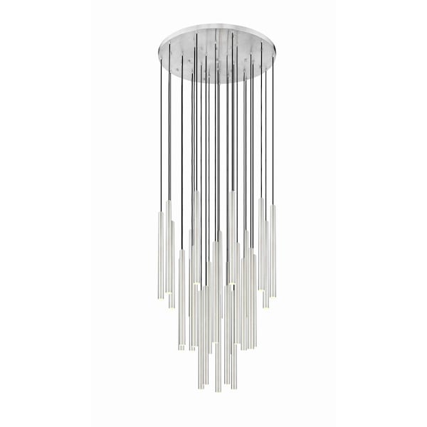 Z-Lite Forest 27 Light Chandelier, Brushed Nickel, 36 In W x 23.75 In H 919MP24-27R-BN-LED - main