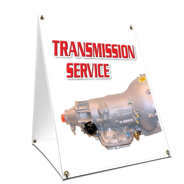 Signmission Transmission Service, 36 Inch x 24 Inch A-frame Yard Sign, Plastic Sign SBC-2436-Transmission Service - main