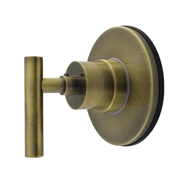 Kingston Brass Single-Handle Six-Way Diverter Valve with Round Trim Kit, Antique Brass KS4033CML - main