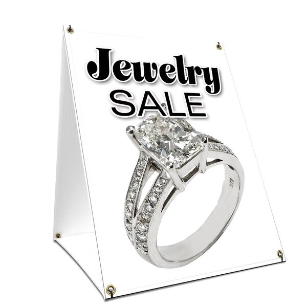 Signmission Jewelry Sale, 36 Inch x 24 Inch A-frame Yard Sign, Plastic Sign SBC-2436-Jewelry Sale - main
