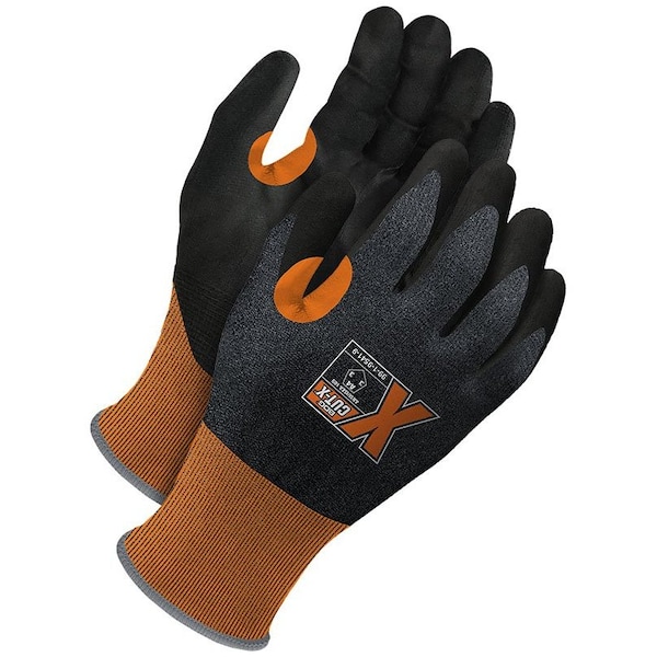 Bdg Cut-Resistant Coated Gloves, A4 Cut Level, 21 ga, Black/Orange, 3XL, Vendor Pack, PR 99-1-9541-12-K - main