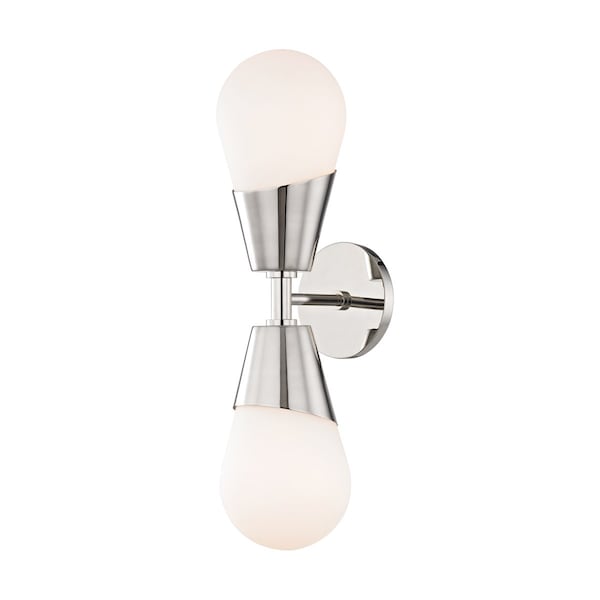 Mitzi Cora 2 Light Wall Sconce 5 In. Polished Nickel H101102-PN - main