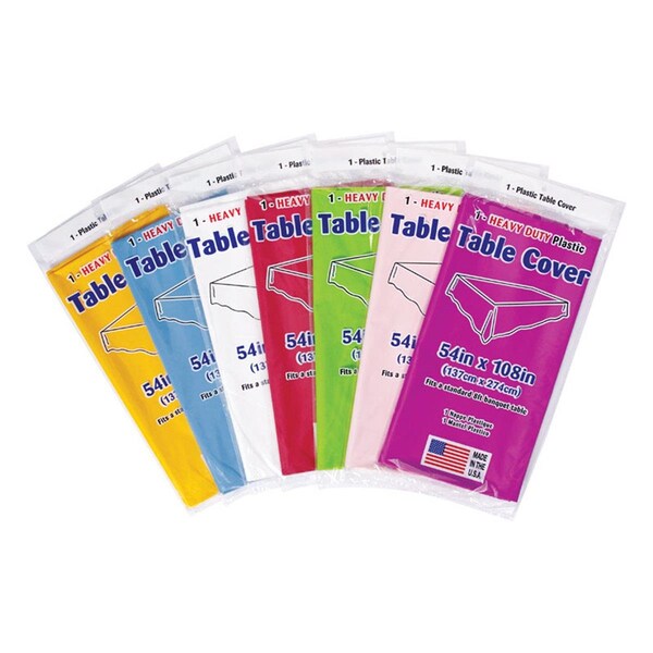 Surprise 108 x 54 in. Disposable Tablecloth, 48PK SU3302922 - main