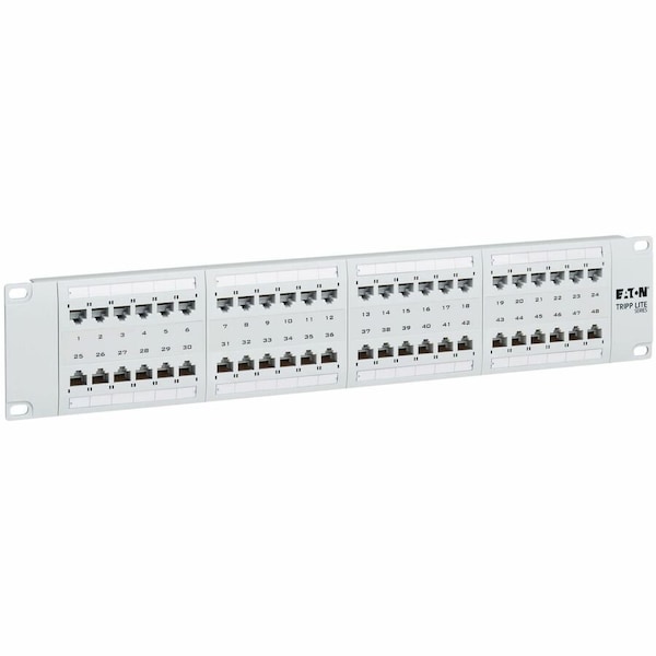 Tripp Lite CAT6 PATCH PANEL 48-PORT 4PPOE WHITE 2U N252-P48-WH - main