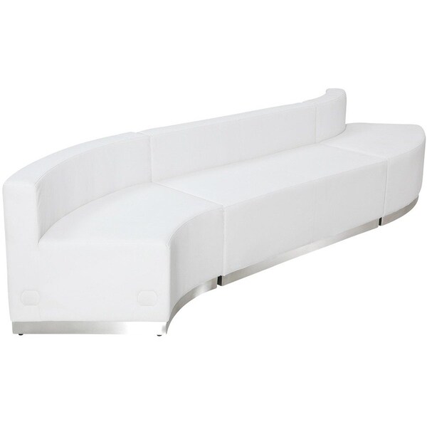Flash Furniture 3 pcs. Living Room Set, 25-1/4" to 41-1/2" x 27", Upholstery Color: White ZB-803-850-SET-WH-GG - main