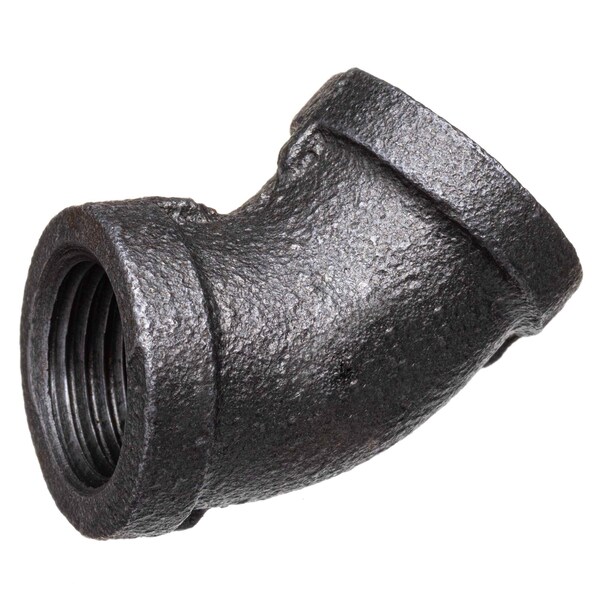 Usa Industrials Pipe Fittings - Black-Coated Malleable Iron - Class 150 - 45 Degrees Elbow - 4in NPT Female ZUSA-PF-20326 - main