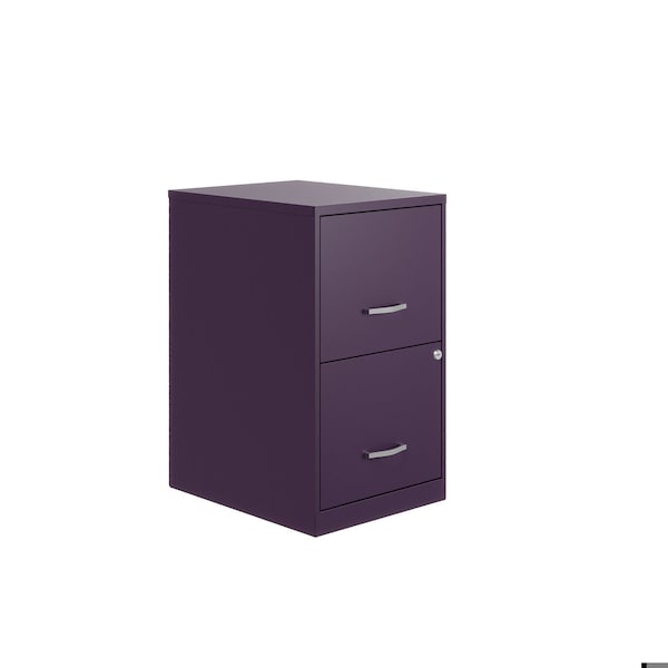 Space Solutions 14.25 in W 2 Drawer Vertical File Cabinet, Midnight Purple 25273 - main