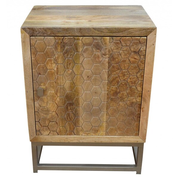 Homeroots 25" Natural Nightstand 488771 - main