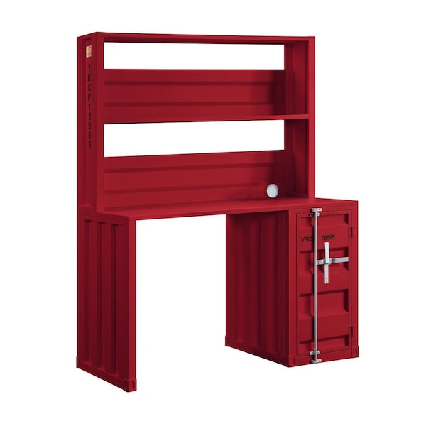 Homeroots 47" Red Iron Writing Desk 491387 - main