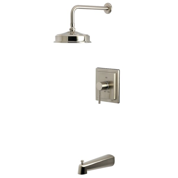 Kingston Brass Single-Handle Pressure Balanced Tub and Shower Faucet, Brushed Nickel KB5898DL - main