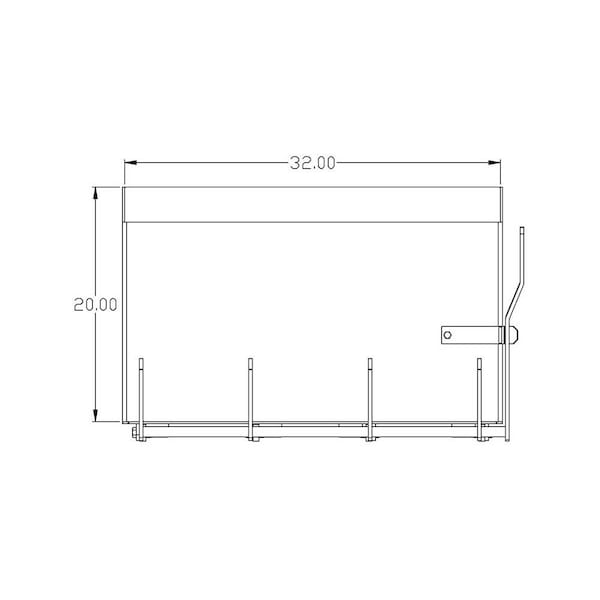 K&M Mfg 32-In. Standard Weight Box 32-In. x 22-In. x 20-In. Green Powder Coat 1827 - main