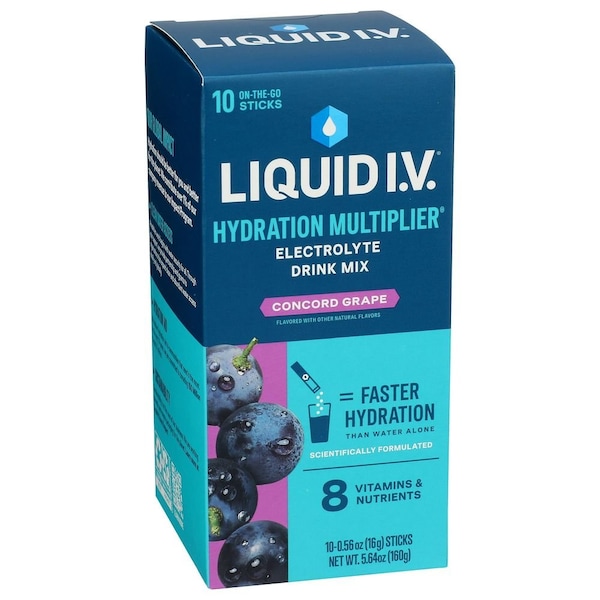 Liquid I.V. Hydration Multiplier Concord Grape Electrolyte Drink Mix, 5.65 Ounce LVM1013 - main