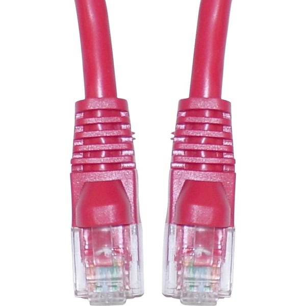 Cable Wholesale Cat5e Red Copper Ethernet Patch Cable, Snagless/Molded Boot, POE Compliant, 7 foot 10X6-07107 - main