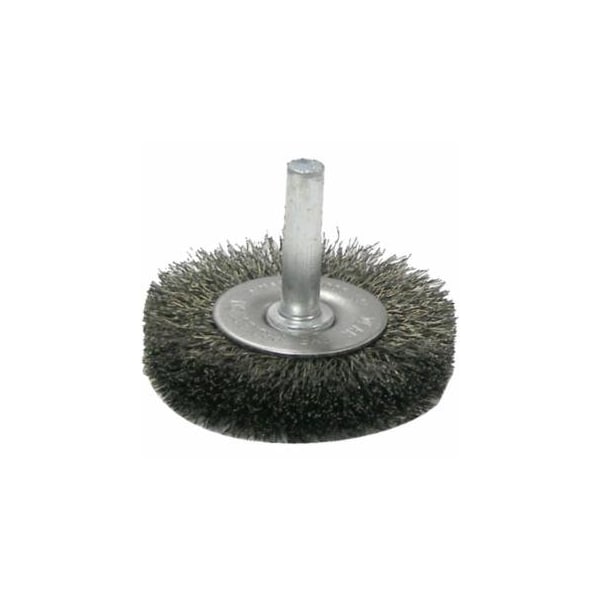 Weiler Crimped Wire Radial Wheel Brush, 2 in D, .014 in Steel Wire, 20,000 rpm, 10PK 804-17957 - main