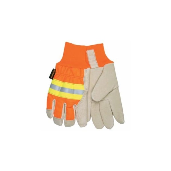 Mcr Safety Luminator, Insulated Drivers Gloves, Large, Grain Pigskin Leather, Thermosock Lining, 12PK 127-3440L - main