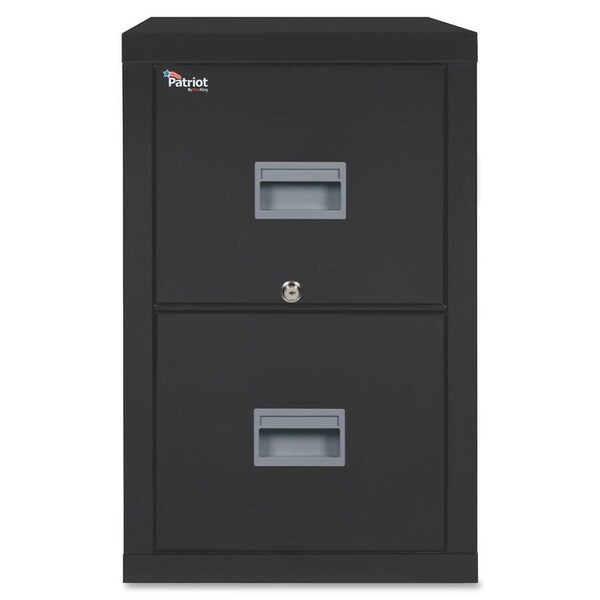 Fire King Fireking Fireproof 2 Drawer Vertical File Cabinet Letter 17-3/4"Wx31-9/16"Dx27-3/4"H Black 2P1831-CBL - main