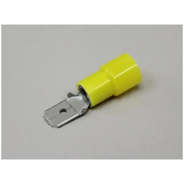 Nichifu Half-Insulated Disconnect Terminals, Extra Copper Sleeve, Male, AWG 10 TMDEN 630855-M-YCL - main