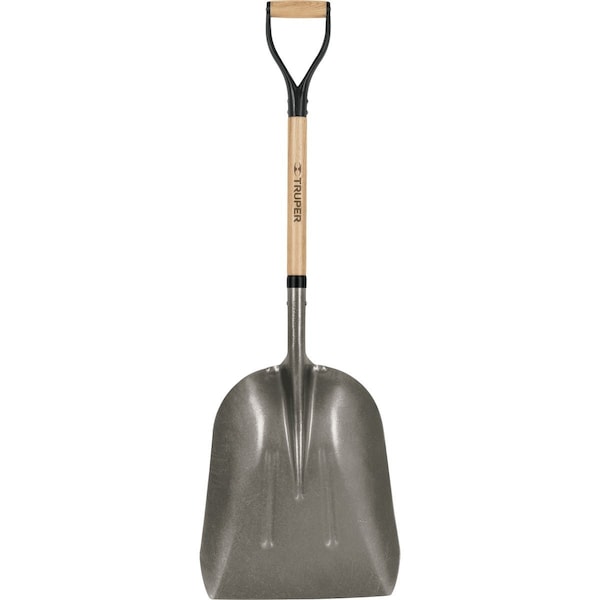 Truper Tru Pro No, 8 Steel 27'' Wood D-Grip Handle Steel Scoop Shovel PCAY-G - main