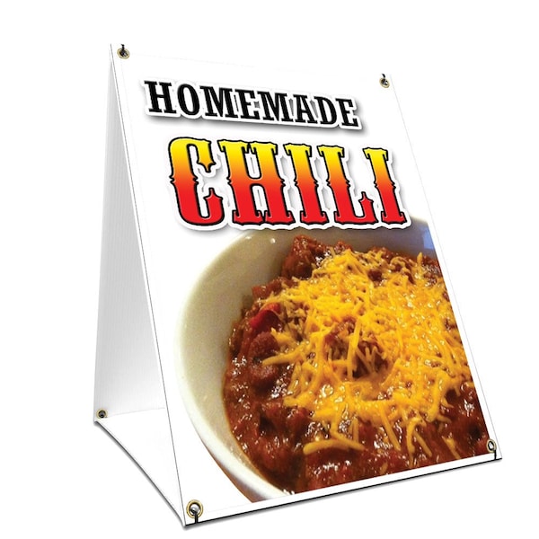 Signmission Homemade Chili, 36 Inch x 24 Inch A-frame Yard Sign, Plastic Sign SBC-2436-Homemade Chili - main