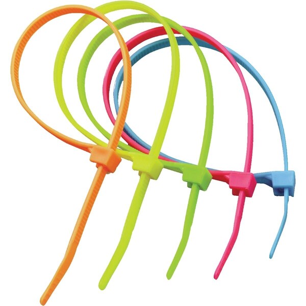 Gardner Bender DoubleLock 8''x0.17'' Neon Colors Nylon Cable Tie, 100PK 46-308FST - main