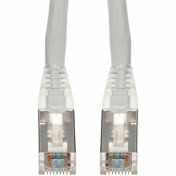 Add-On 20FT WHITE CAT 6A SHIELDED PVC ETHERNET CABLE SNAGLESS EASY CLEAR BOOT RJ-45 M/M ADD-20FCAT6AS-WE - main