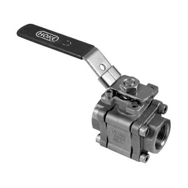 Hoke 7500 Series 3-Piece Full Port Ball Valves, 3/4in FNPT x 3/4in FNPT, 2000 PSI 7520F12Y - main