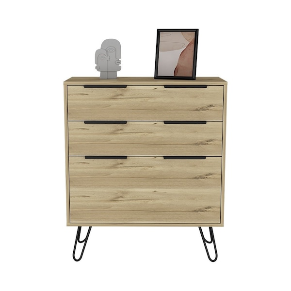 Homeroots 30" White Three Drawer Dresser 544024 - main