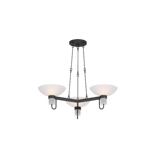 Troy Lighting Arturo 30in wide 3 Light Chandelier in Textured Bronze W/ Hl F1730-TBZH - main