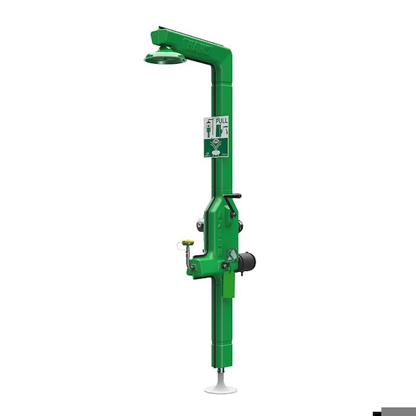 Haws Shower and Eye/Face Wash, Steel Pipe, 91 15/16 in H, Green 8315CTFP.220V.8 - main