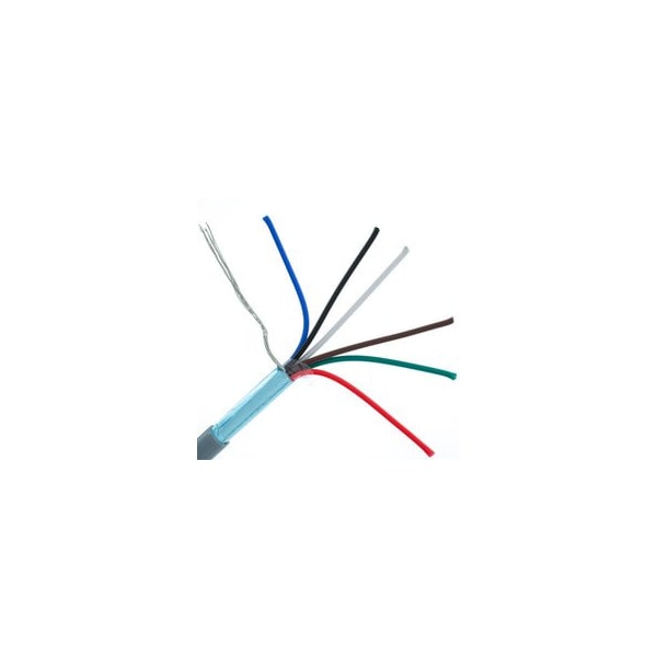 Cable Wholesale Shielded Security/Alarm Wire, Gray, 18/6 (18AWG 6 Conductor), Stranded, CM / Inwall rated, 10K5-56212MH - main
