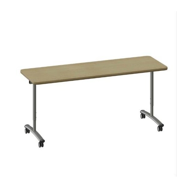 Correll Rectangle Premium Sit To Stand HPL Flip Top Table, 72 in W, 28 in to 38 in H, Particleboard Top FTS3072-16-14-16 - main