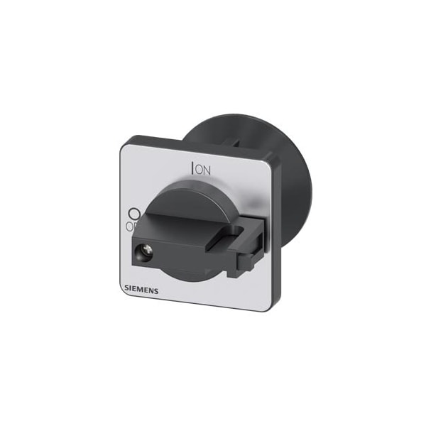 Siemens selector switch, black 48x48 mm Front plate mounting Central hole mounting 3LD9343-4C - main
