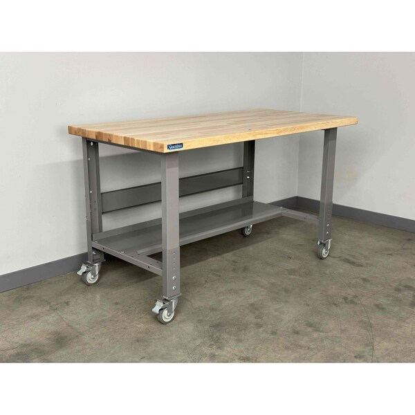 Stackbin Workbench, Mobile, Height, Adj. M6030-3512-BK - main