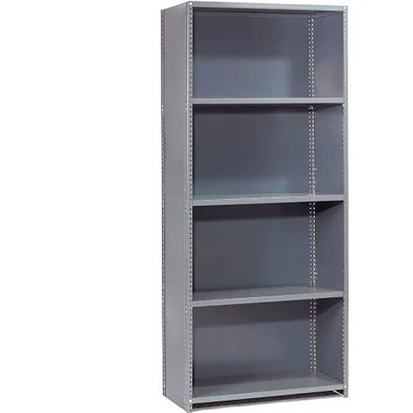Global Industrial 5 Shelf, Closed Steel Shelving, 36"W x 24"D x 85"H, Starter, 18 GA, Gray 254236 - main